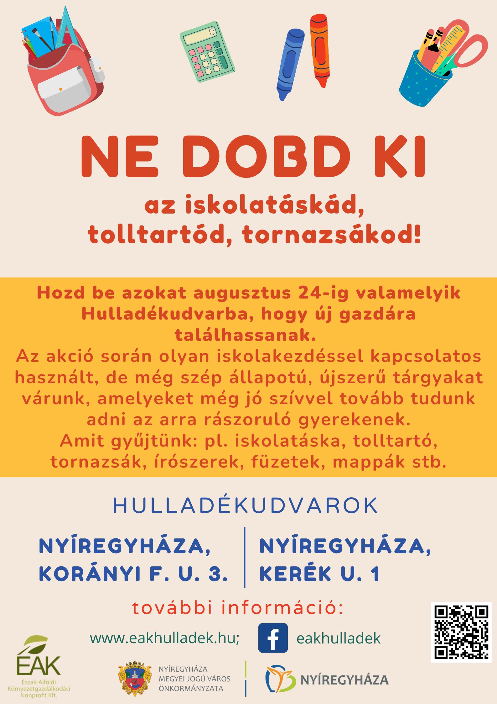 NE DOBD KI az iskolatáskádat!