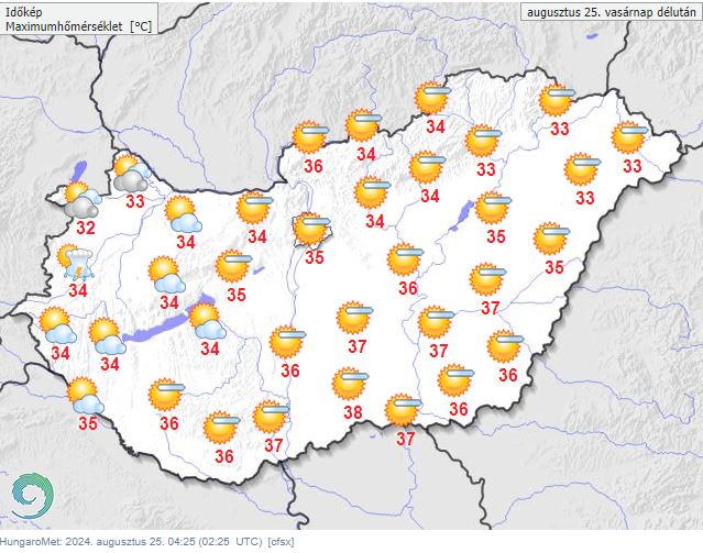 Marad a hőség, helyenként azonban lecsaphat zápor, zivatar