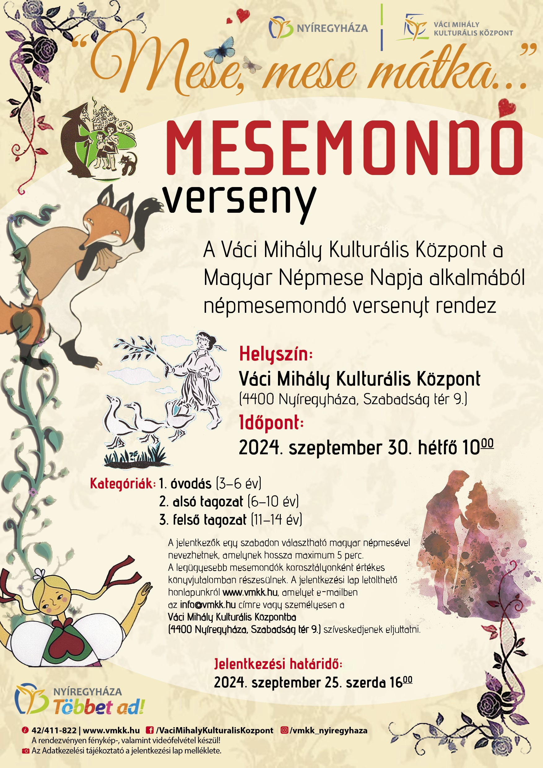 Mesemondó verseny lesz a Váci Mihály Kulturális Központban