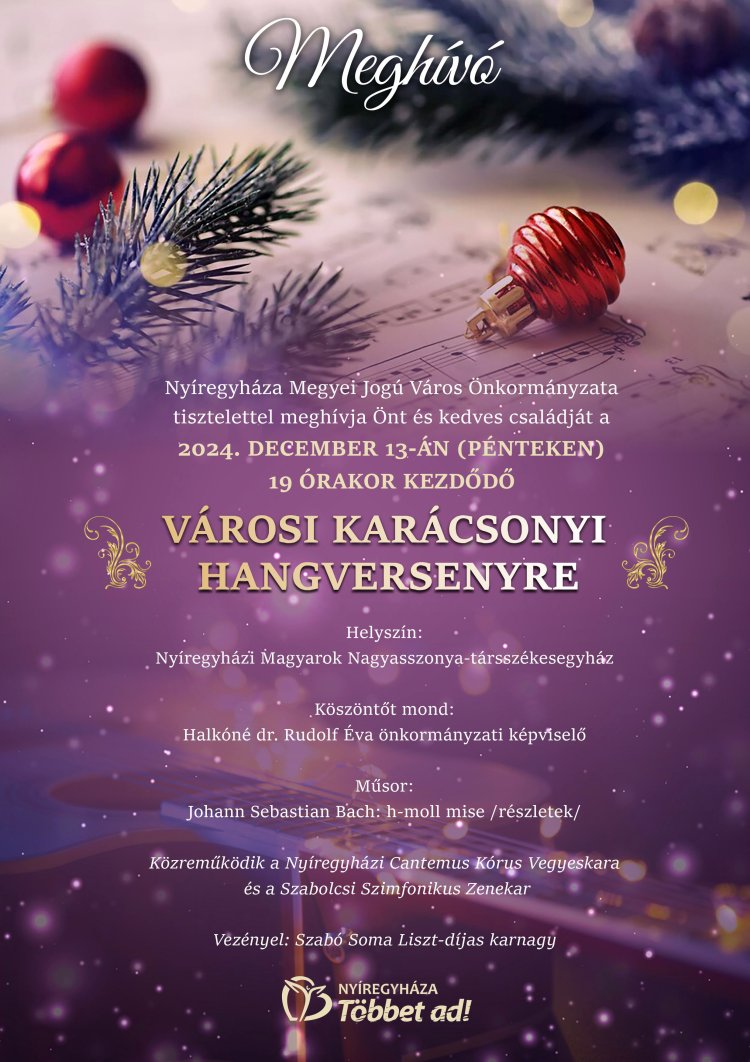 Városi Karácsonyi Koncert Nyíregyházán