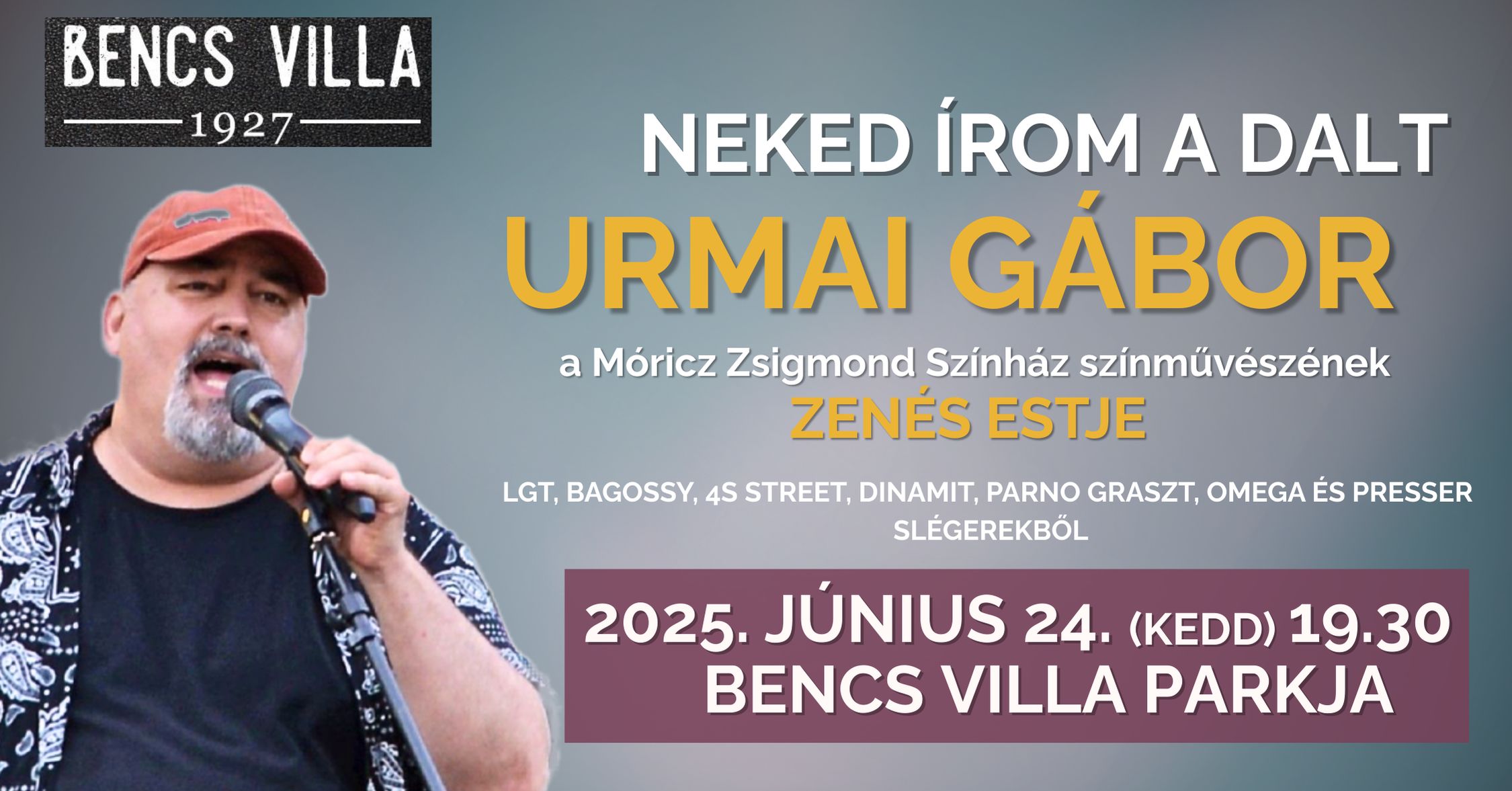  Urmai Gábor Koncert a Bencs Villában