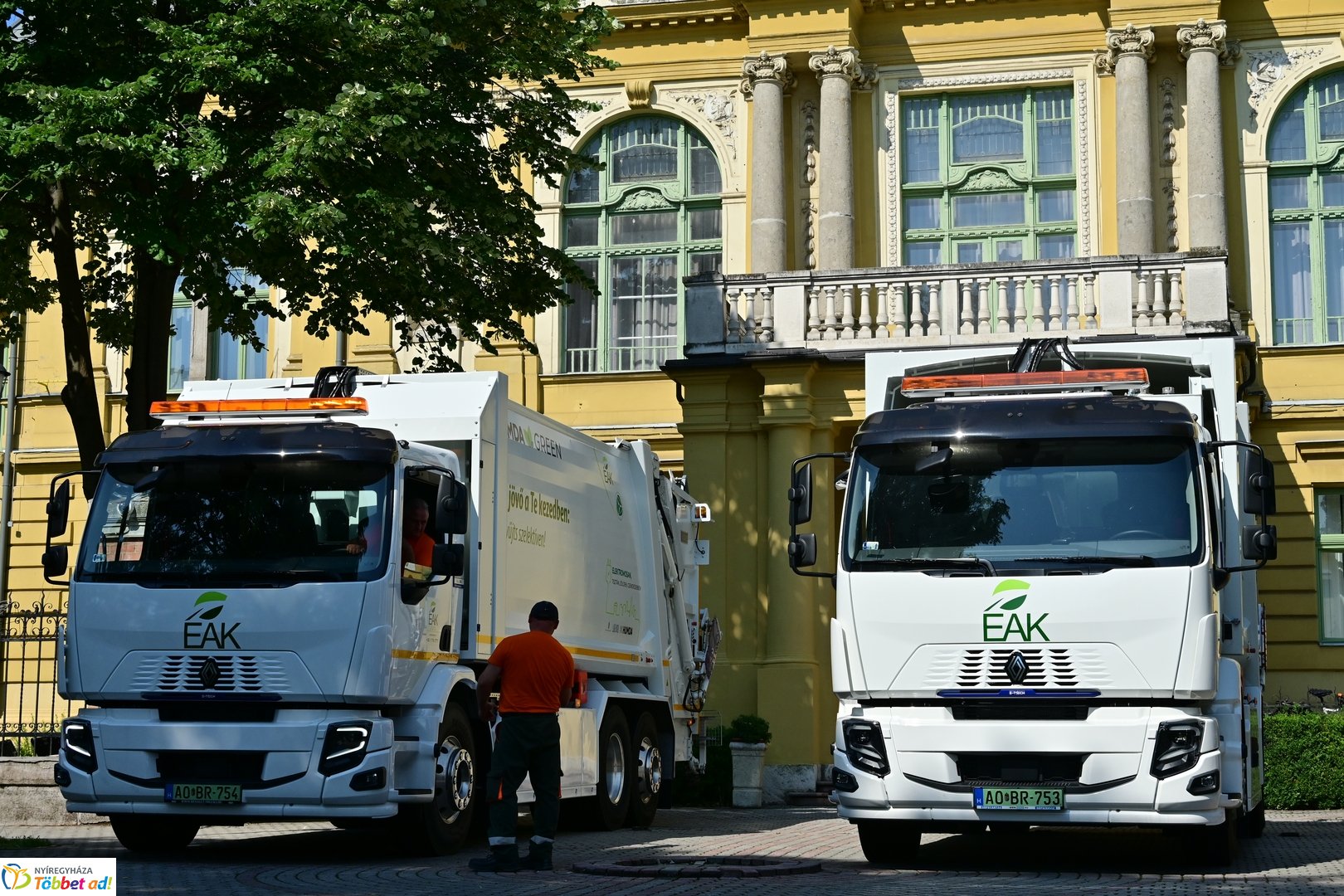 Két új elektromos hulladékszállító járművet tesztelnek Nyíregyházán