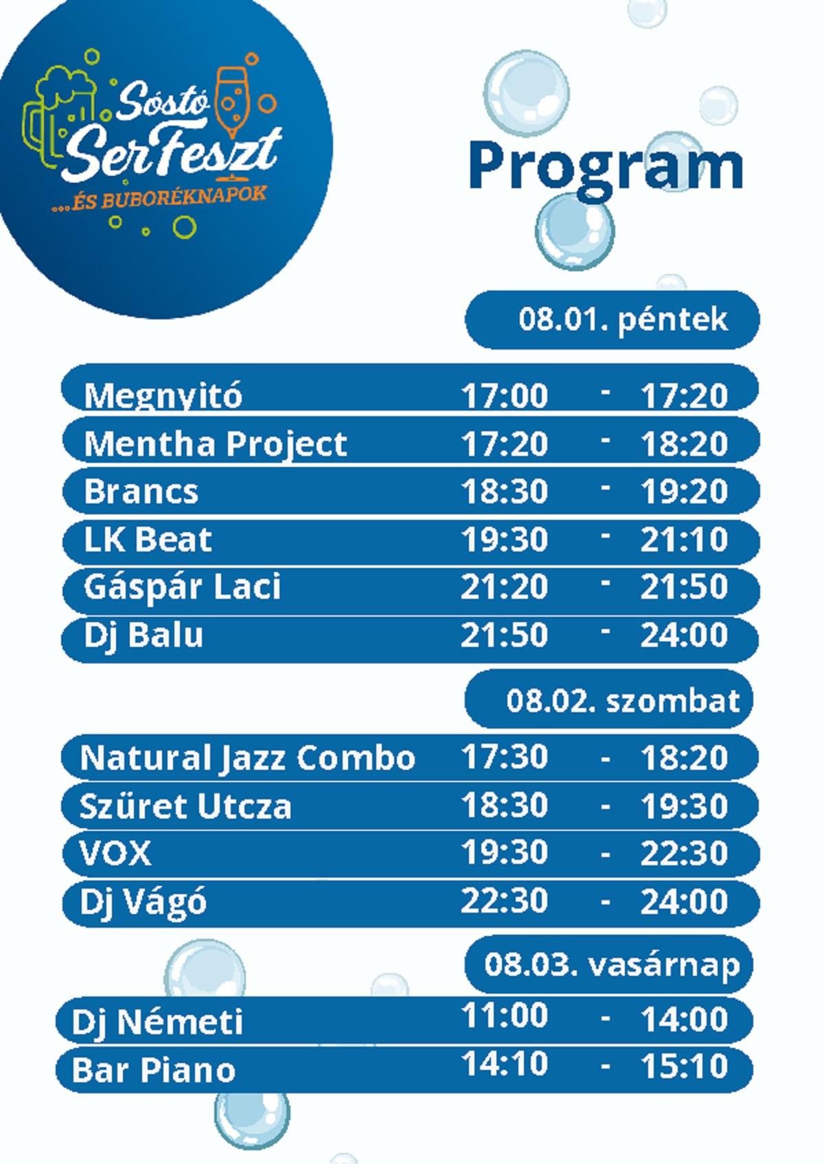 A hétvégén XIV. Sóstó Serfeszt és Buboréknapok Sóstón