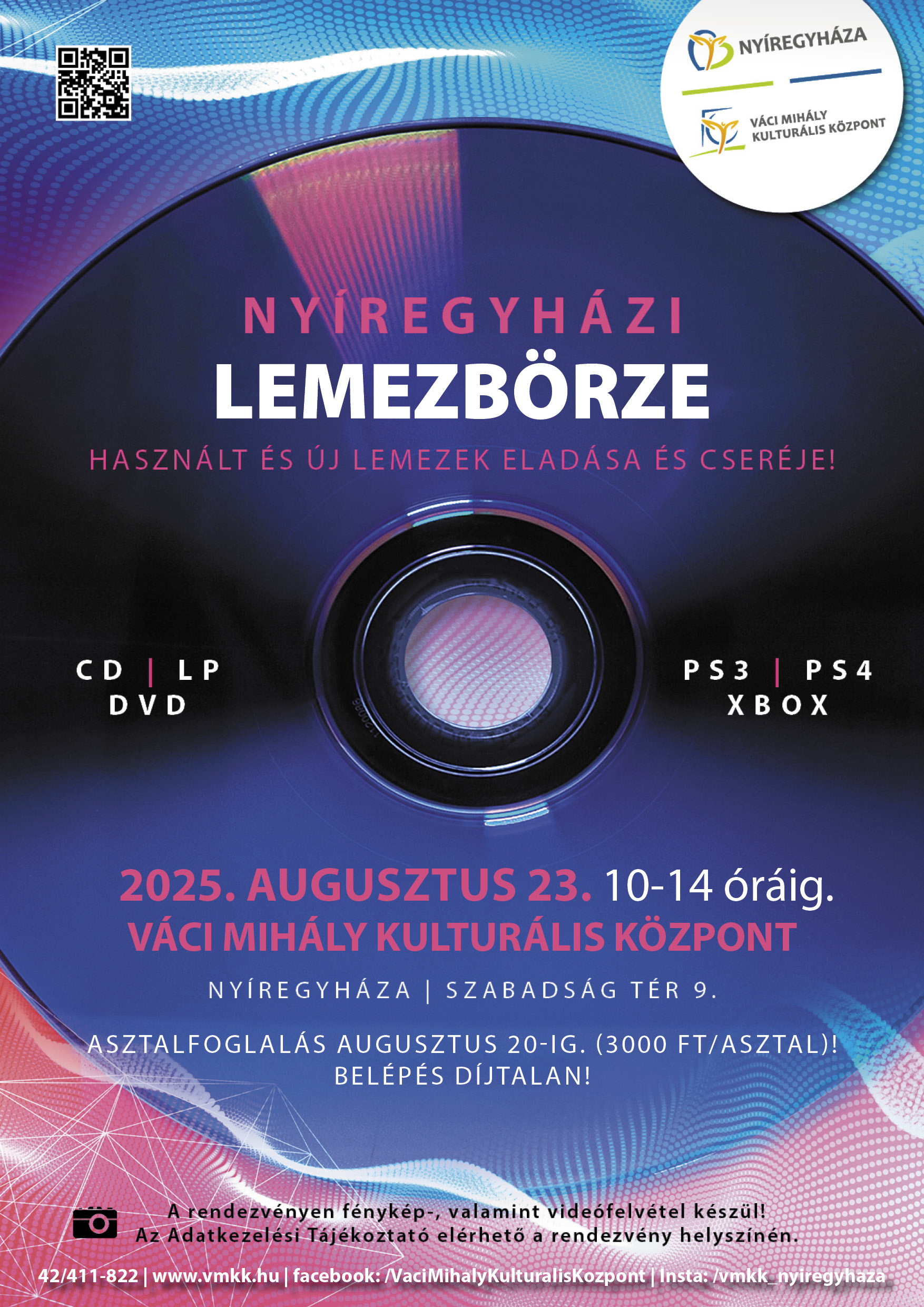 Kincsvadászok figyelem! - Lemezbörze lesz a Váci Mihály Kulturális Központban.