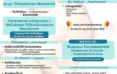 Idén is megrendezik a nyílt napot a kórház Szülészet-Nőgyógyászati Osztályán