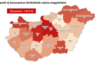 1410 főre nőtt a beazonosított fertőzöttek száma