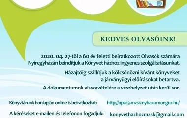 Házhoz viszik az olvasnivalót Nyíregyházán