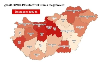 Több mint 40 fővel emelkedett a beazonosított fertőzöttek száma