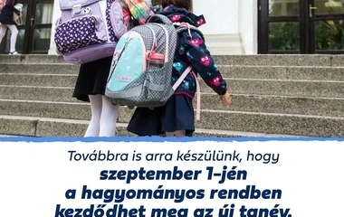 Normál menetrend szerint tervezi a kormány a tanévet