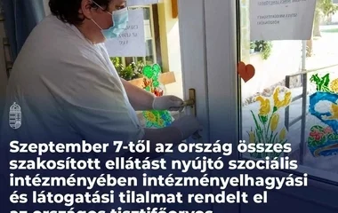 Látogatási tilalmat rendeltek el a szociális intézményekben