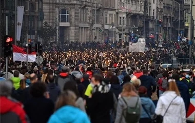 A felsőoktatás autonómiájáért tüntettek Budapesten