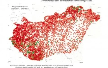 Budapest és Pest megye mellett elsősorban a nyugati megyékben jelentős mértékű a fertőzöttség