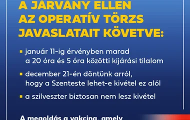 Továbbra is érvényben maradnak a járványügyi intézkedések