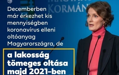  Jövőre indulhat el a tömeges oltás Magyarországon