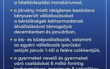 A kormány a gazdaságvédelmi akcióterv kiegészítéséről rendelkezett