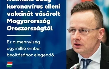 Egymillió ember beoltásához elegendő orosz vakcinát vásárolt az ország