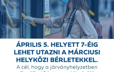 Tovább lehet utazni a márciusi helyközi bérletekkel