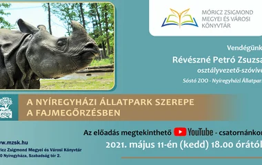 A Nyíregyházi Állatpark fajmegőrzésben betöltött szerepéről hallhatnak előadást