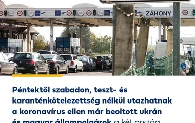 Szabadon utazhatnak a már beoltott ukrán és magyar állampolgárok a két ország között