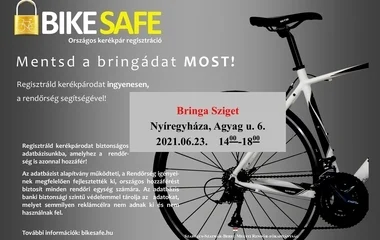 Bikesafe kerékpár-regisztráció Nyíregyházán