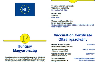 Mától már az uniós oltási igazolás is elérhető az EU-n belüli utazásokhoz