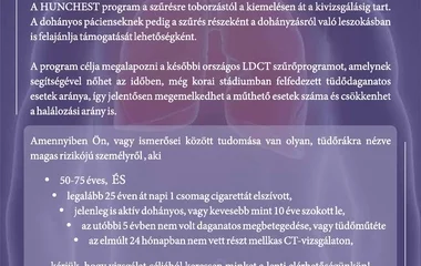 Tüdőrákszűrési programhoz csatlakozott a Jósa András kórház