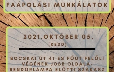 Faápolási munkálatok pótlása a Bocskai utcán