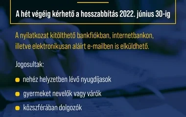 A hét végéig lehet kérni a hitelmoratórium meghosszabbítását