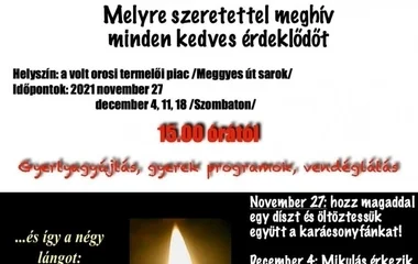 Adventi készülődés Oroson