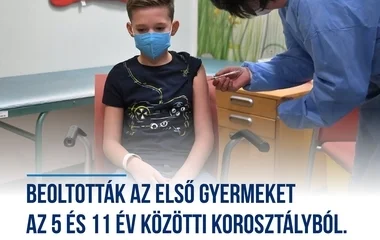 Megkezdődött az 5-11 év közötti gyerekek oltása