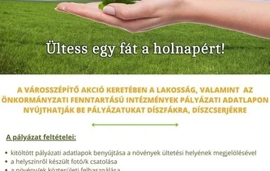 Ismét meghirdetik az „Ültess egy fát a holnapért!” akciót