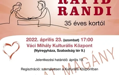 Újra lesz Rapid randi a Váci Mihály Kulturális Központban