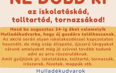 Ne dobd ki az iskolatáskádat!