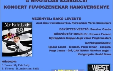 Musical Estre invitál a nívódíjas Szabolcsi Koncert Fúvószenekar