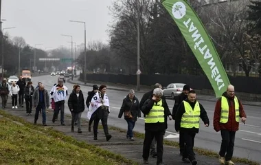 Több mint 30 kilométert gyalogoltak a tiltakozó tanárok 