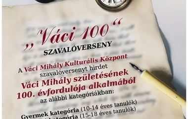 „Váci 100” szavalóversenyt hirdet a VMKK