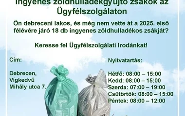 Elkezdődött a zölhulladék-szezon Debrecenben is
