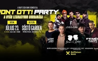 Holnap lesz a Pont Ott! Party a Sóstó Gardenben