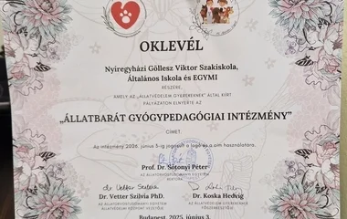 „Állatbarát gyógypedagógiai intézmény” lett a Göllesz